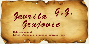 Gavrila Grujović vizit kartica